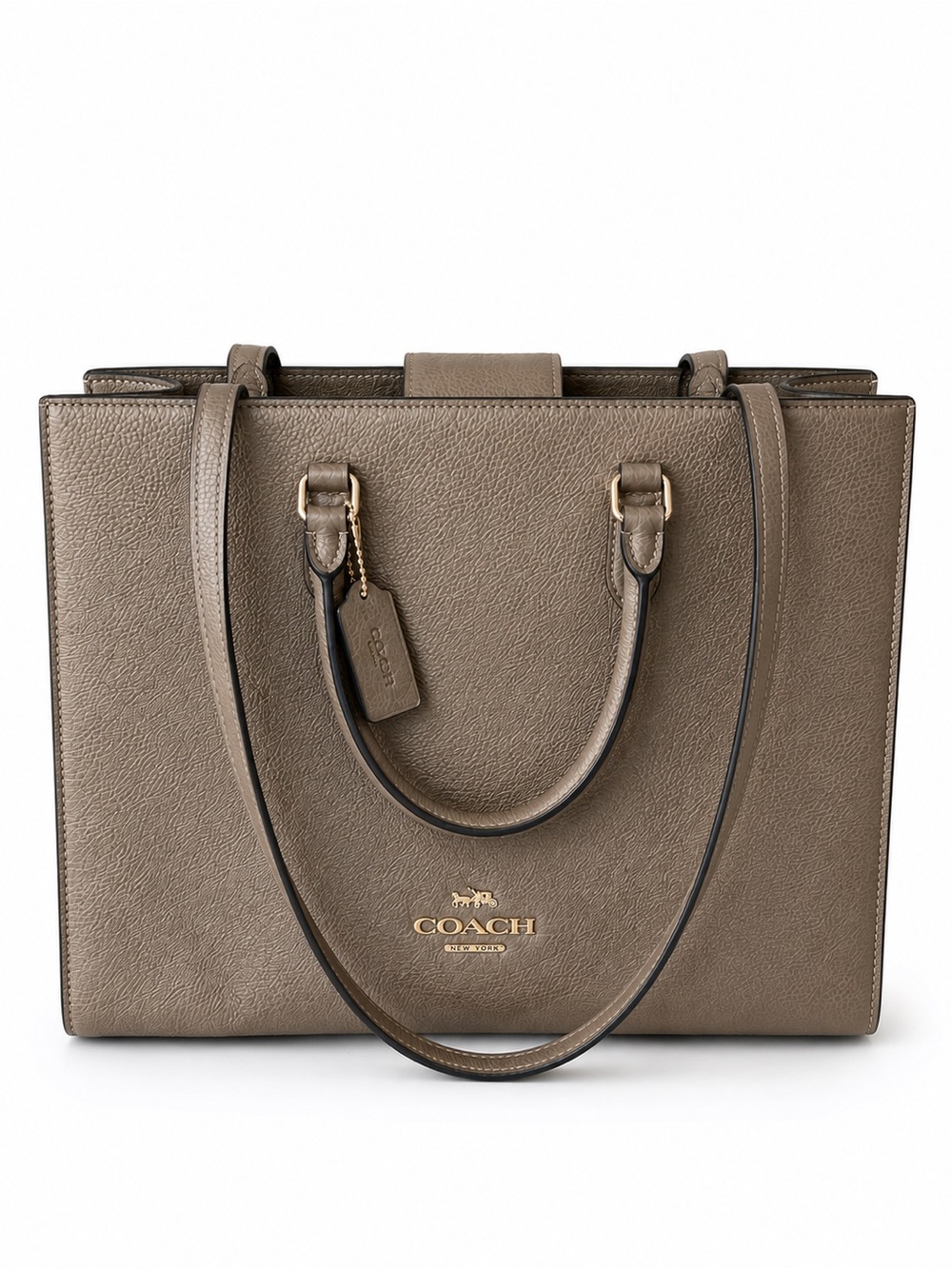 Coach Taupe Pebbled Leather Tote – Excellent Condition